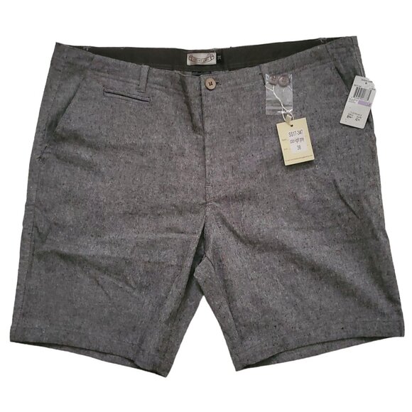 Oxford Lads Men’s Light Gray Chambray Cotton Linen Casual Basic Shorts Size 38 - Picture 2 of 11